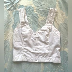 White Cropped Abercrombie Top